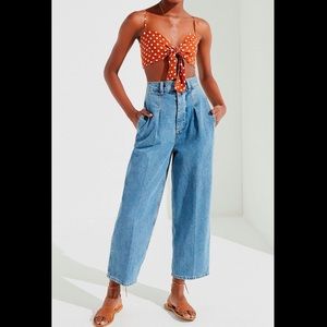 BDG High-Rise Pleated Carrot Jean